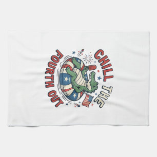 Koel de vierde uit Alligator Patriottisch T-shirt  Theedoek