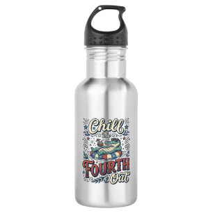 Koel de vierde uit Alligator Patriottisch T-shirt  Waterfles