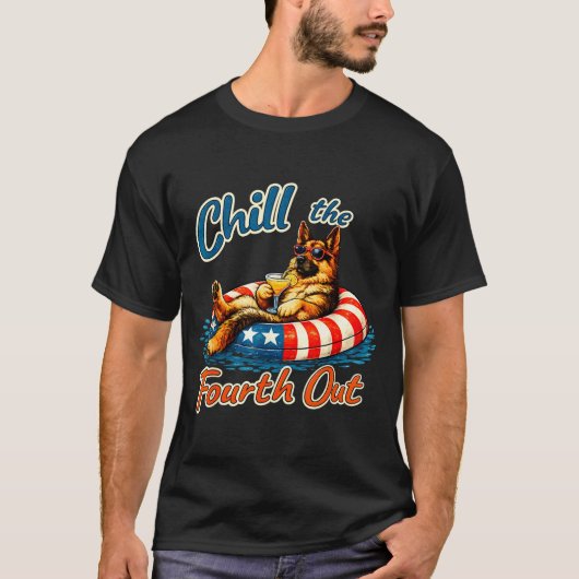 Koel de vierde uit Duitse herder 4 juli  T-shirt (Voorkant)