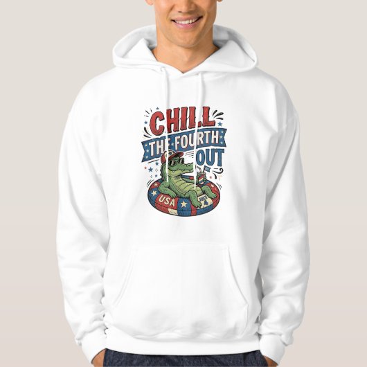 Koel de vierde uit grappige alligator zomer shirt (Voorkant)