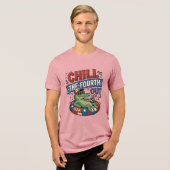 Koel de vierde uit grappige alligator zomer shirt (Voorkant volledig)