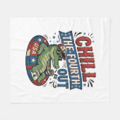 Koel de vierde uit grappige alligator zomer shirt fleece deken (Voorkant (Horizontaal))