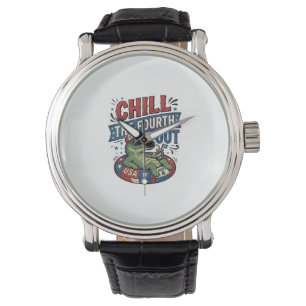 Koel de vierde uit grappige alligator zomer shirt horloge