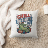 Koel de vierde uit, grappige alligator zomer shirt kussen (Deken)