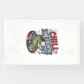 Koel de vierde uit grappige alligator zomer shirt spandoek (Horizontaal)