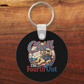 Koel de vierde uit grappige Goldendoodle hondenlie Sleutelhanger (Voorkant)