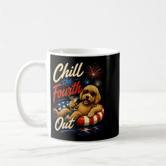 Koel de vierde uit, grappige Goldendoodle-hondlief Koffiemok