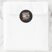 Koel de vierde uit, grappige Goldendoodle-hondlief Ronde Sticker (Tas)