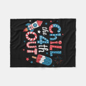Koel de vierde uit ijslolly 4 juli heren dames fleece deken (Voorkant (Horizontaal))