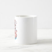 Koel de vierde uit, leuke 4 juli flamingo koffiemok (Center)