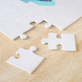 Koel de vierde uit, leuke 4 juli flamingo legpuzzel (Zijkant)