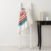 Koel de vierde uit, leuke 4 juli flamingo sherpa deken (In situ)