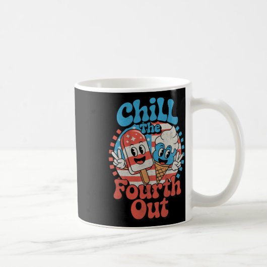 Koel de vierde uit, leuke 4 juli patriottische U Koffiemok (Rechts)