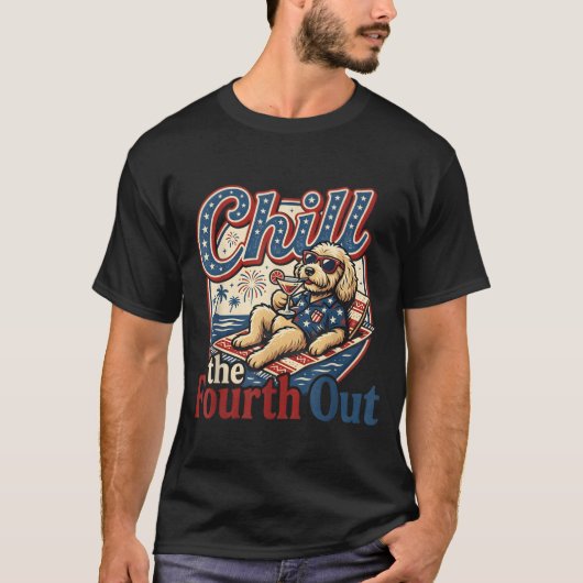 Koel De Vierde Uit Leuke Goldendoodle Hond Liefheb T-shirt (Voorkant)