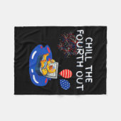 Koel De Vierde Uit Patriottische Cruise Eend Stunt Fleece Deken (Voorkant (Horizontaal))