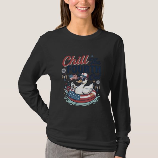 Koel de vierde uit patriottische eend vector shirt (Voorkant)