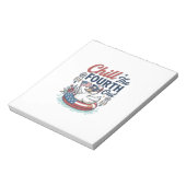 Koel de vierde uit patriottische eend vector shirt notitieblok (Linkerzijde)
