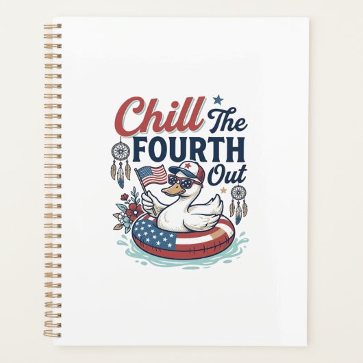 Koel de vierde uit patriottische eend vector shirt planner (Voorkant)