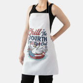 Koel de vierde uit patriottische eend vector shirt schort (Insitu)