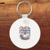 Koel de vierde uit patriottische eend vector shirt sleutelhanger (Voorkant)