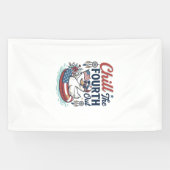 Koel de vierde uit patriottische eend vector shirt spandoek (Horizontaal)