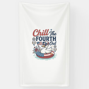 Koel de vierde uit patriottische eend vector shirt spandoek