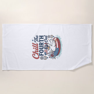 Koel de vierde uit patriottische eend vector shirt strandlaken