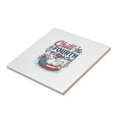 Koel de vierde uit patriottische eend vector shirt tegeltje (Zijkant)