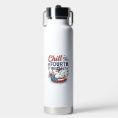 Koel de vierde uit patriottische eend vector shirt waterfles (Voorkant)