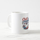 Koel De Vierde Uit Patriottische Eend Vector T-shi Koffiemok (Voorkant links)