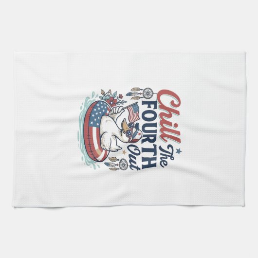 Koel De Vierde Uit Patriottische Eend Vector T-shi Theedoek (Horizontaal)