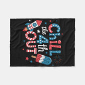 Koel de vierde uit Popsicle 4 juli heren dames Fleece Deken (Voorkant (Horizontaal))