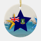 Koel de vlag van de Britse Maagdeneilanden bij de  Keramisch Ornament (Voorkant)