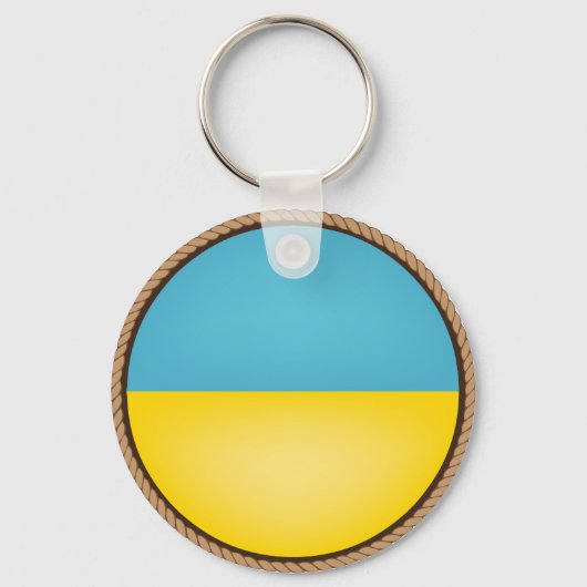 Koel de vlag van Oekraïne Sleutelhanger (Voorkant)