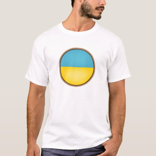 Koel de vlag van Oekraïne T-shirt (Voorkant)