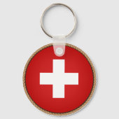 Koel de vlag van Zwitserland Sleutelhanger (Voorkant)