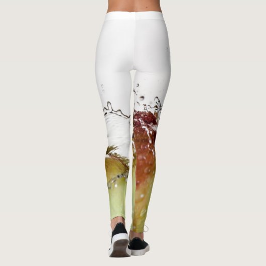 Koel de waterdruppelspatten op appel leggings (Achterkant)