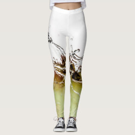 Koel de waterdruppelspatten op appel leggings