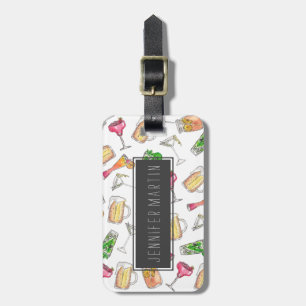 Koel de Waterverf van de Zomer Gemengde Drinken Pa Bagagelabel