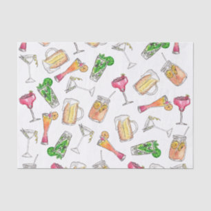 Koel de Waterverf van de Zomer Gemengde Drinken Pa Tissuepapier