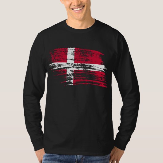 Koel Deens vlagontwerp T-shirt (Voorkant)