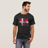 Koel Deens vlagontwerp T-shirt (Voorkant volledig)