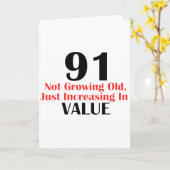 KOEL DESIGN VAN DE VERJAARDAG VAN 91 JAAR HET OUDE KAART (Gele Bloem)