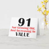 KOEL DESIGN VAN DE VERJAARDAG VAN 91 JAAR HET OUDE KAART (Gele Bloem)