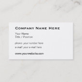 Koel  deurklopper #1A  Visitekaartje (Achterkant)