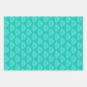 Koel diamantpatroon aangepast luxe kerst in kleur inpakpapier vel (Voorkant 3)