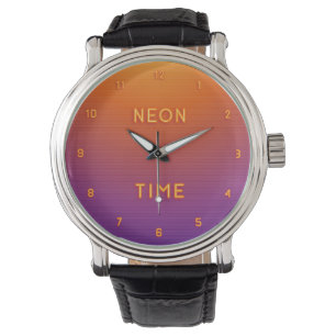 Koel die Simulated Neon kijkt genummerd Horloge