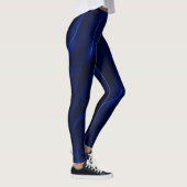 Koel diep waterblauw patroon leggings (Rechts)