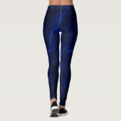 Koel diep waterblauw patroon leggings (Achterkant)