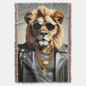 Koel dier met zonnebril en een leren jas deken (Voorkant Verticaal)